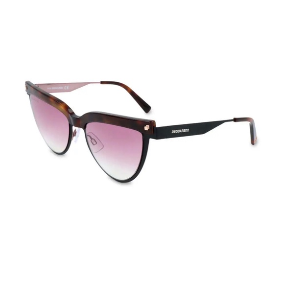 DSQUARED2 DS0302 Holly Cat Eye Sunglasses Matte Black and Tortoise - Picture 1 of 9